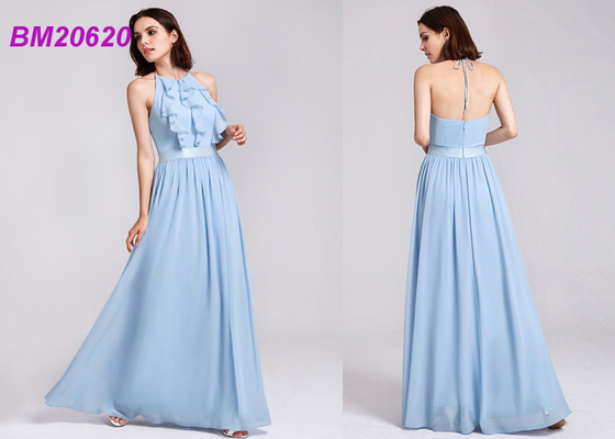 La gasa elegante Occation especial largo de los vestidos de la dama de honor de la boda viste a Vestido De Noiva