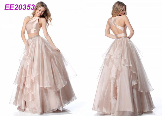 Obra clásica dos vestidos de boda grandes hinchados del vestido de bola de Quinceanera de los vestidos de bola del baile de fin de curso de los pedazos