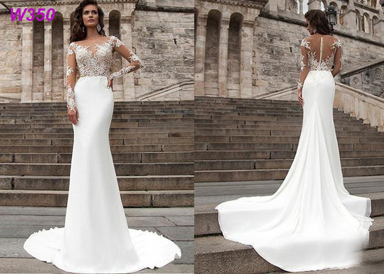 Vare la serie abotonan el vestido nupcial de Turquía 2019 bohemios traseros de la sirena del vestido de boda